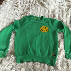 Aviator nation green smiley crewneck sweatshirt